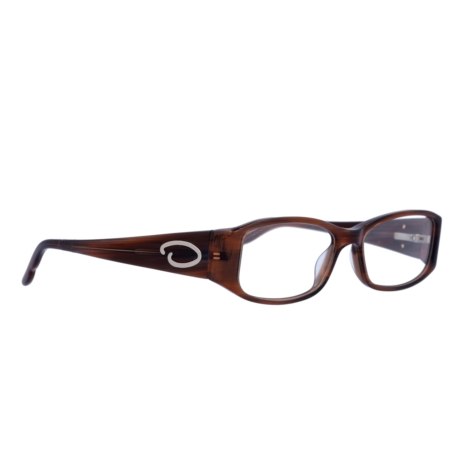 Women's OSL702 Round Prescription Eyeglasses with Case, Brown
