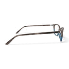 Women's WOP64 Square Prescription Eyeglasses with Case, Brown Turquoise