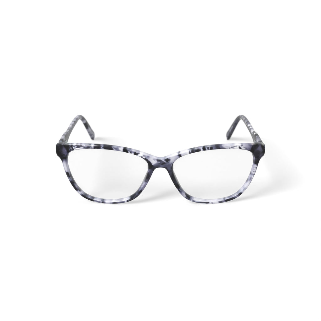 M America Women's Halsey Square Prescription Eyeglasses with Case, Gray