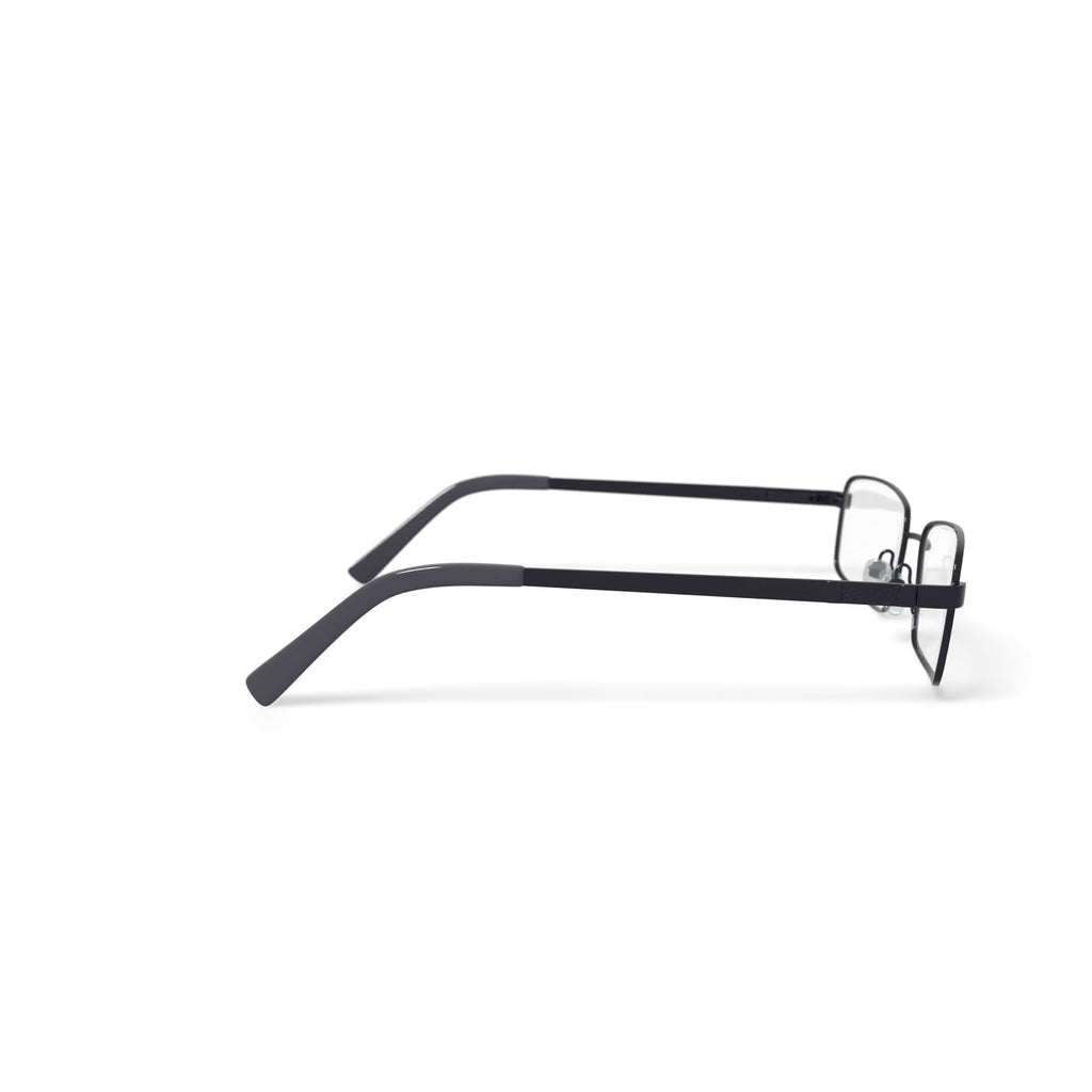 Men's W127 Rectangular Prescription Eyeglasses with Case, Gunmetal