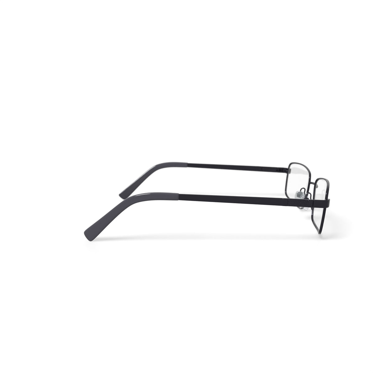 Men's W127 Rectangular Prescription Eyeglasses with Case, Gunmetal