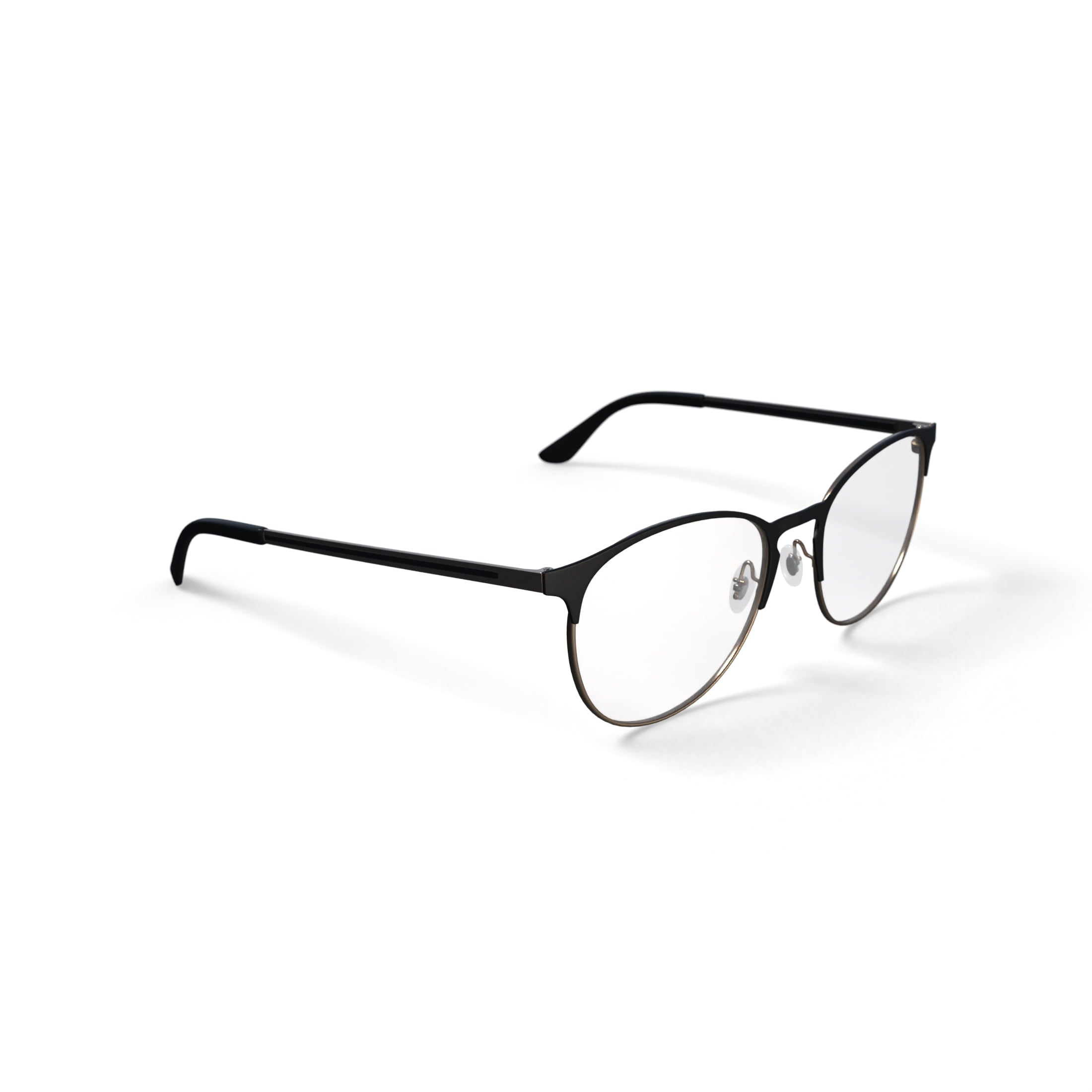  Unisex Size 53 Phantos Prescription Eyeglasses with Case, Black on Arista