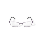 Women's 0413-09 Rectangular Prescription Eyeglasses with Case, Purple