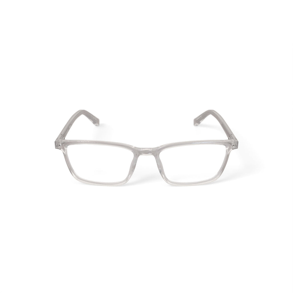 Men's BE118 Hawthorn Square Prescription Eyeglasses with Case, Crystal