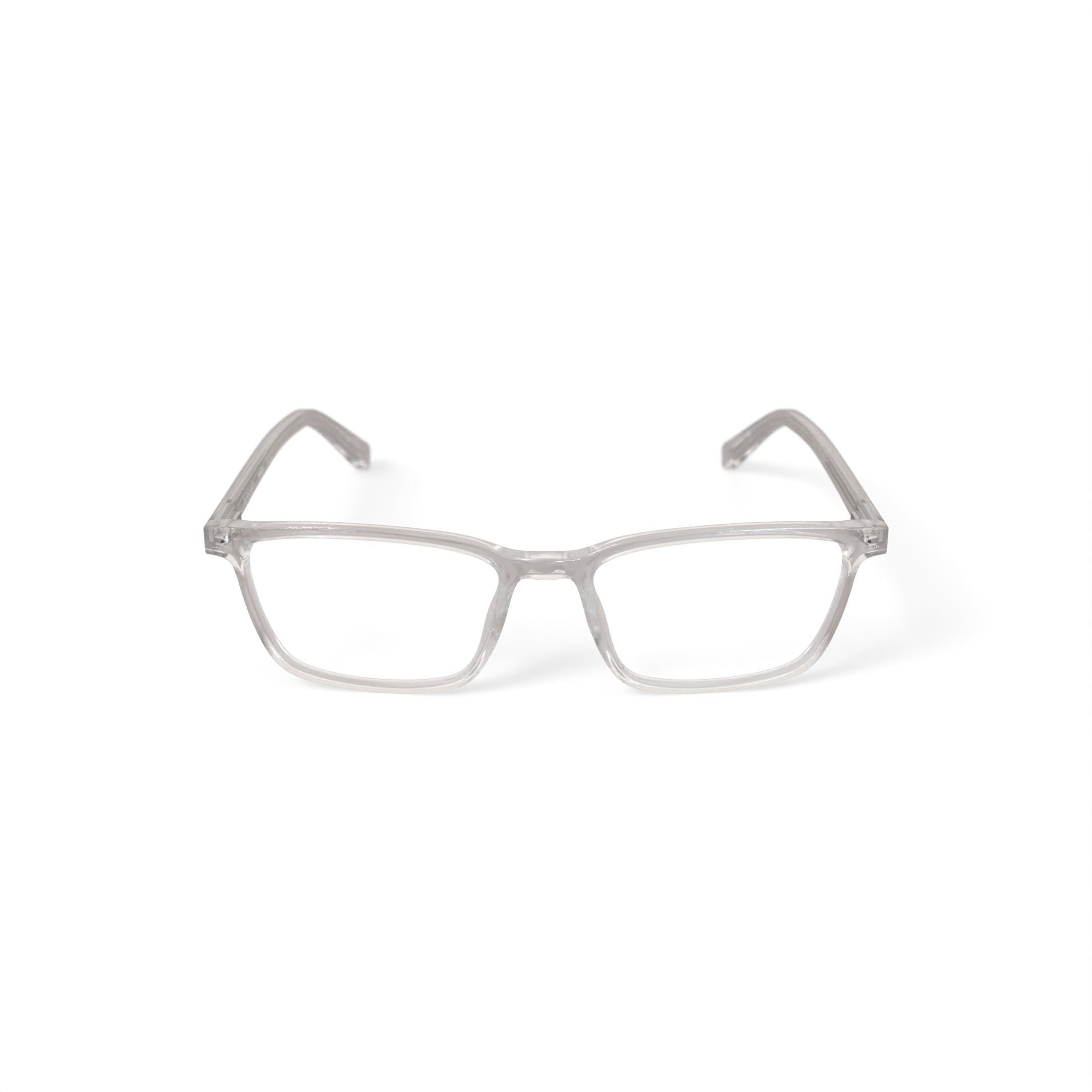 Men's BE118 Hawthorn Square Prescription Eyeglasses with Case, Crystal