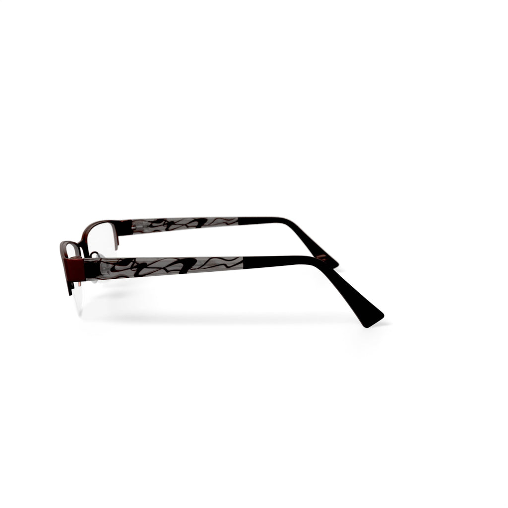 Womens EC326 Square Prescription Eyeglasses with Case, Red