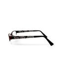 Womens EC326 Square Prescription Eyeglasses with Case, Red
