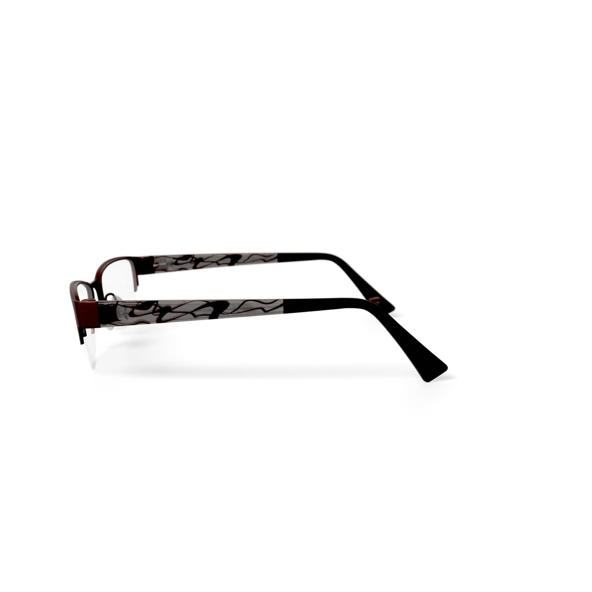 Womens EC326 Square Prescription Eyeglasses with Case, Red