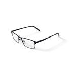 Men's W150 Browline Prescription Eyeglasses with Case, Black