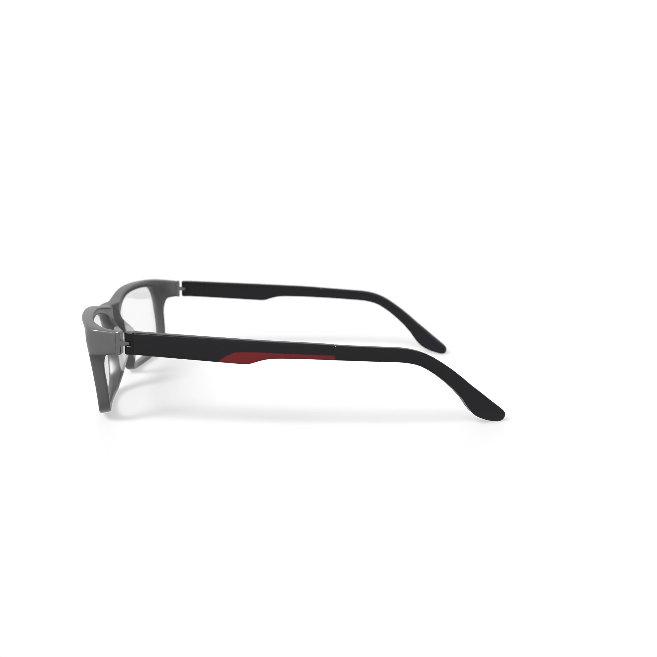 OCTO 180 Men's Champion Rectangular Prescription Eyeglasses with Case, Black