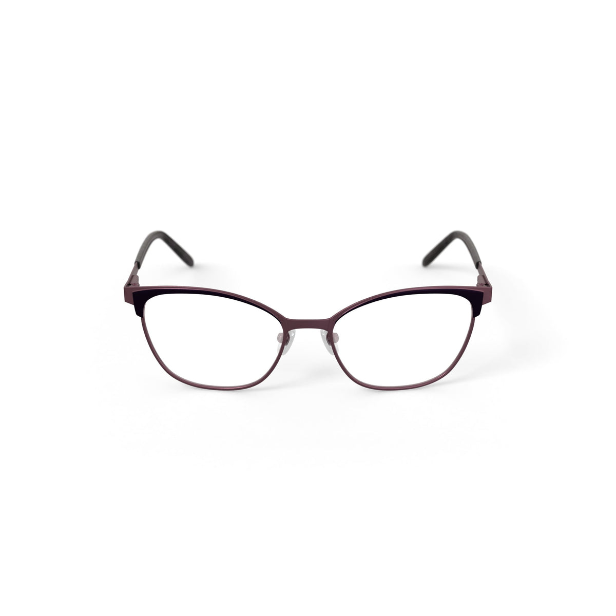 Women's HC209 Your Majesty Browline Prescription Eyeglasses with Case, Purple Tortoise