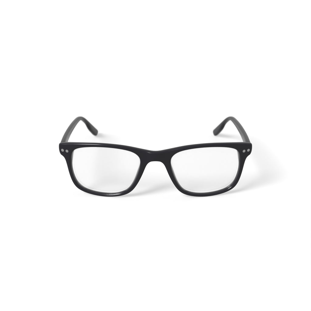 M America Men's MU111 Square Prescription Eyeglasses with Case, Black