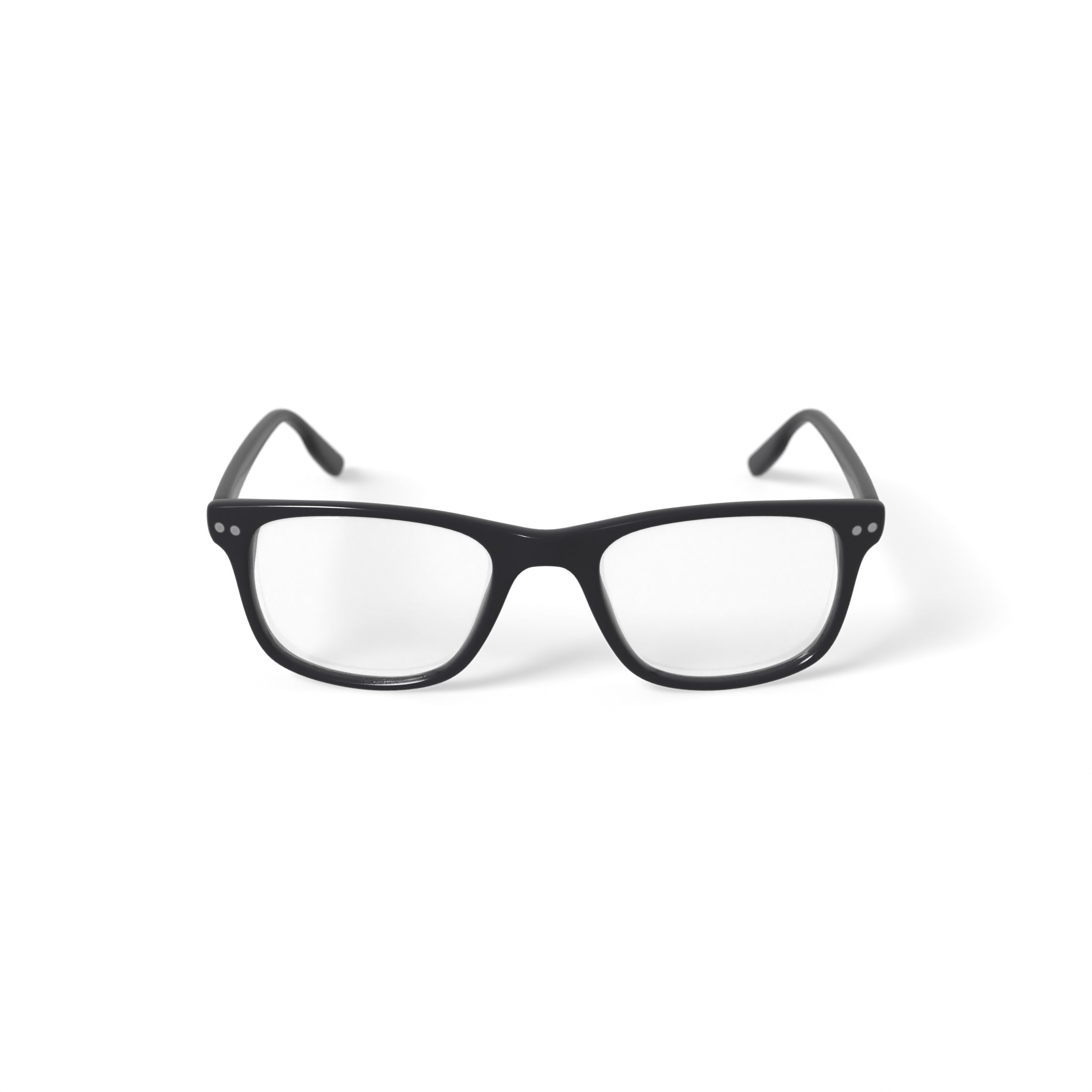 M America Men's MU111 Square Prescription Eyeglasses with Case, Black