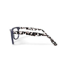 M America Women's Irving Square Prescription Eyeglasses with Case, Blue