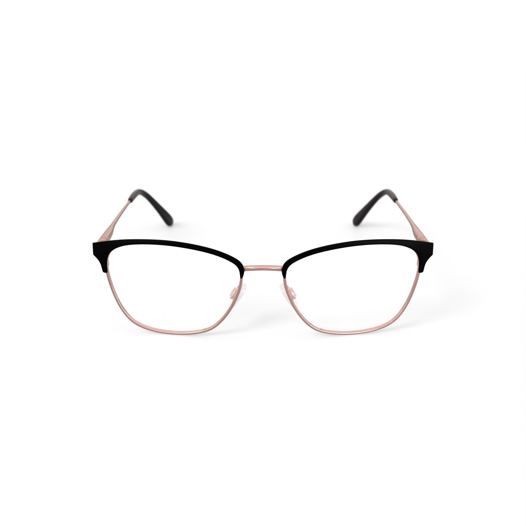 Women's HC280 Cat Eye Prescription Eyeglasses with Case, Black/Gold