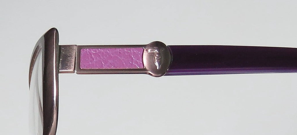 NEW TRUSSARDI 12507 WOMENS/LADIES DESIGNER FULL-RIM TITANIUM MAUVE / VIOLET TITANIUM OPTICAL FRAME DEMO LENSES 53-16-135 FLEXIBLE HINGES EYEGLASSES/EYE GLASSES