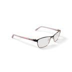 Women's EC455 Browline Prescription Eyeglasses with Case, Brown Gold