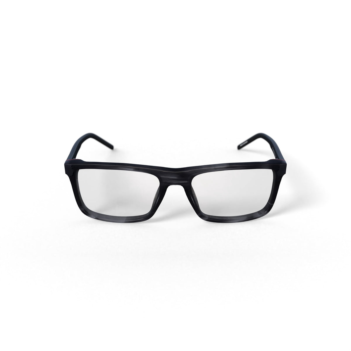 Men's Matt Rectangular Prescription Eyeglasses with Case, Gray
