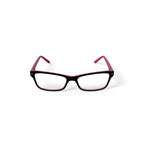 Women's HC06 Square Prescription Eyeglasses with Case, Brown