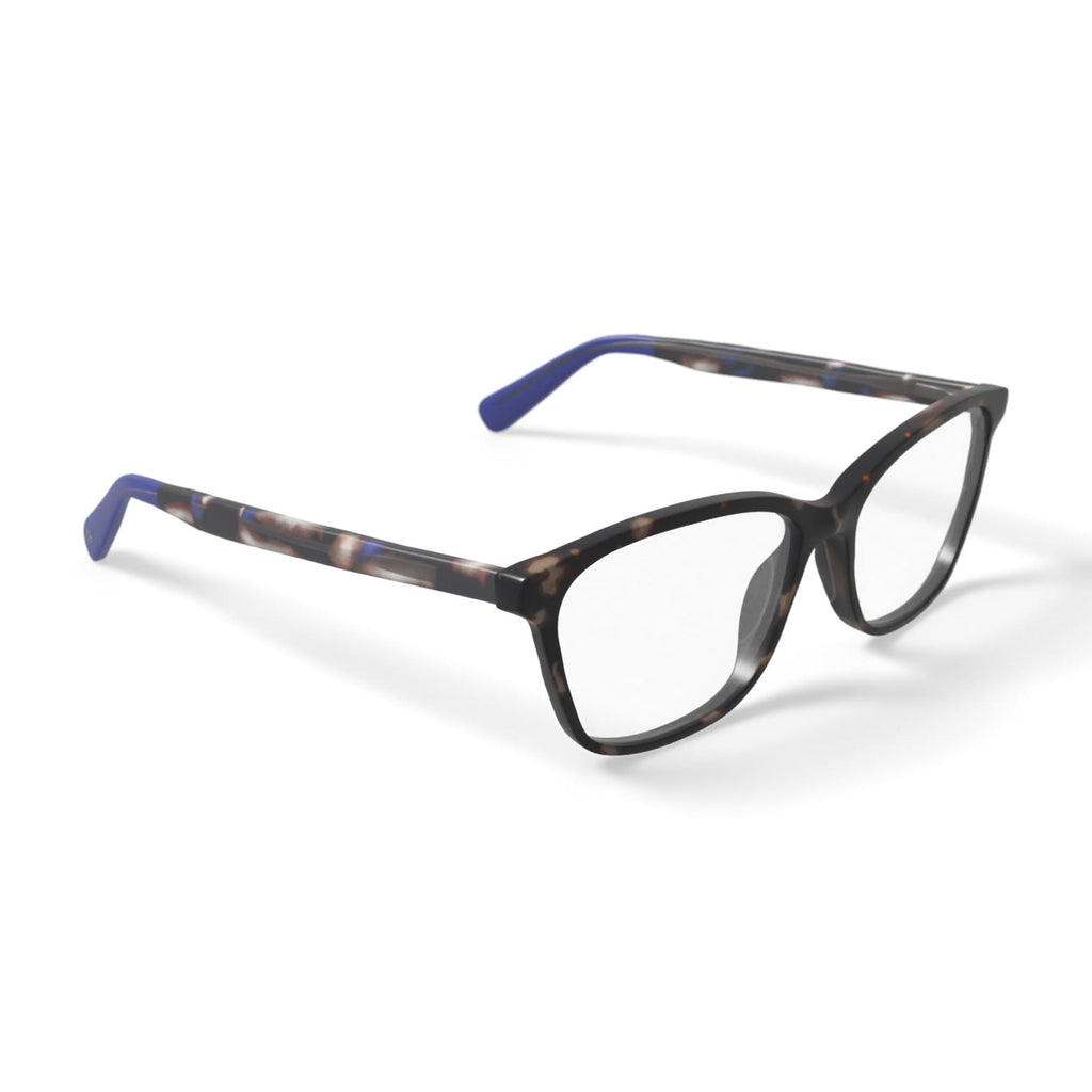 Women's Mckayla Square Prescription Eyeglasses with Case, Tortoise Blue