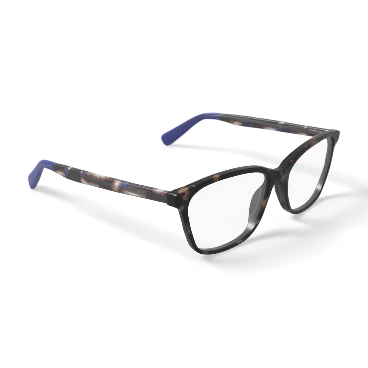 Women's Mckayla Square Prescription Eyeglasses with Case, Tortoise Blue