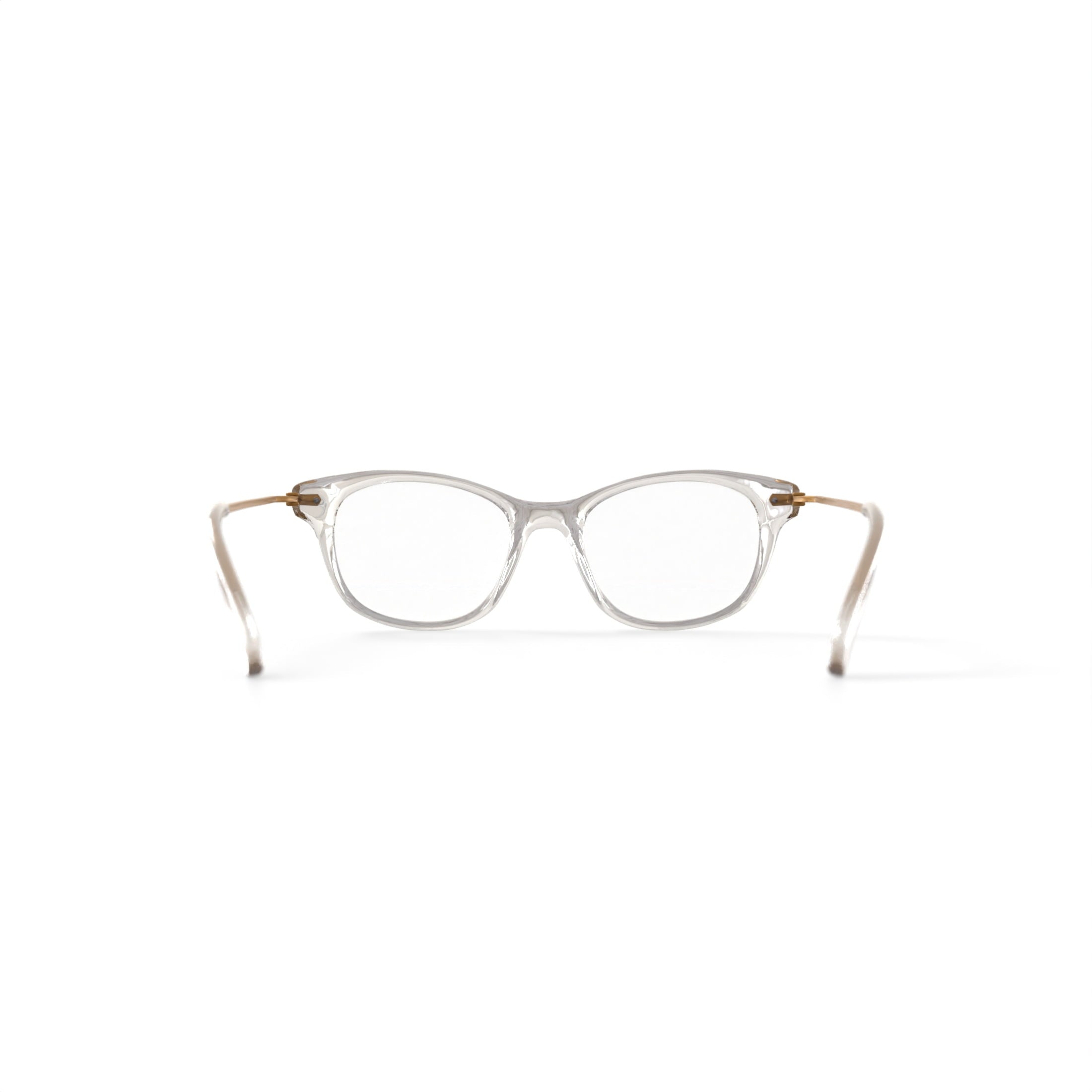 Women's WOP69 Cat Eye Prescription Eyeglasses with Case, Crystal