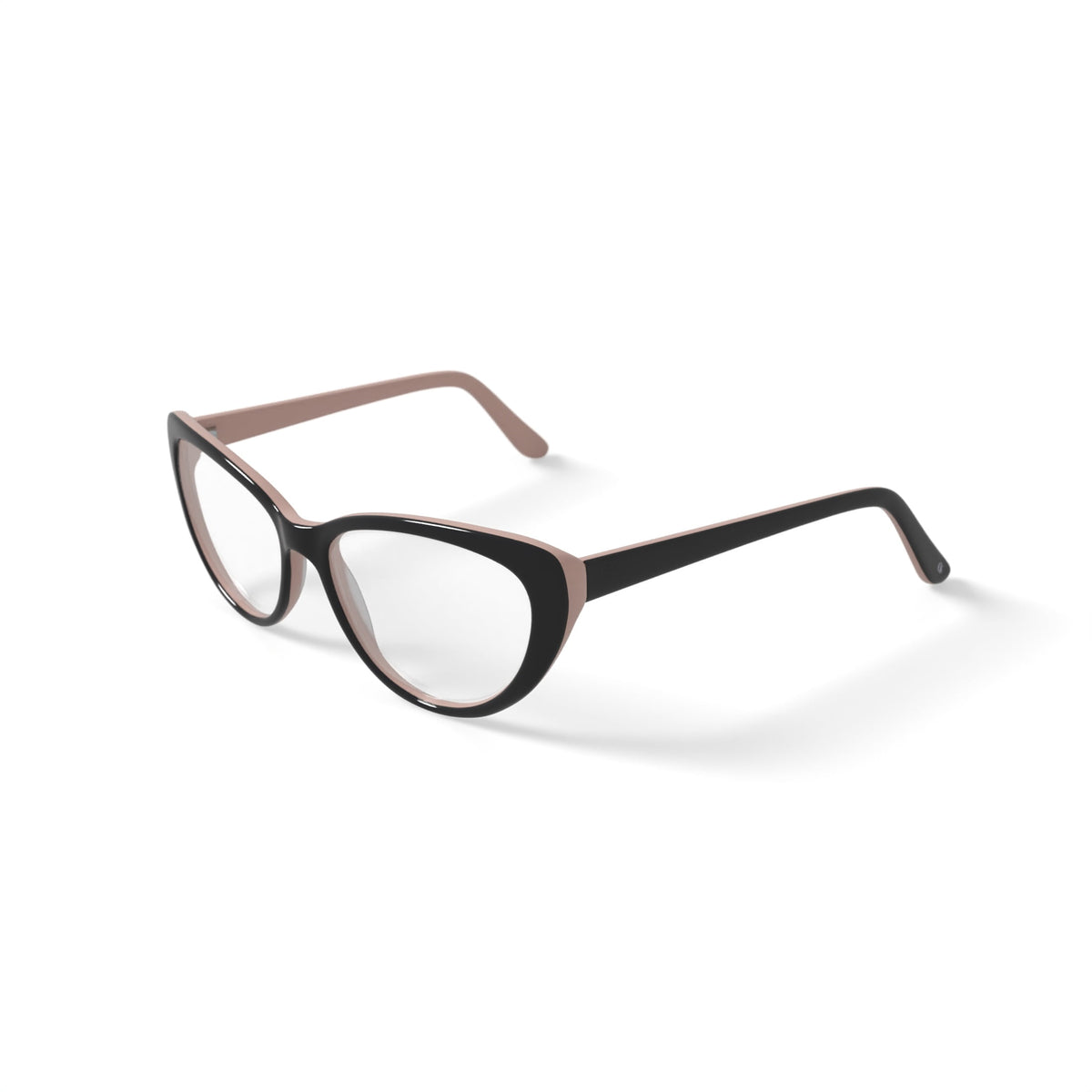 Women's Rose Cat Eye Prescription Eyeglasses with Case, Black