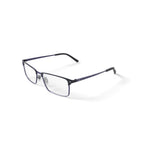 TiFlex Men's T1717 Browline Prescription Eyeglasses with Case, Matte Black