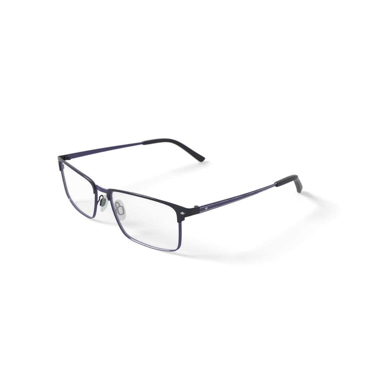 TiFlex Men's T1717 Browline Prescription Eyeglasses with Case, Matte Black