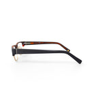 Men's RJ1038 Rectangular Prescription Eyeglasses with Case, Black/Gold