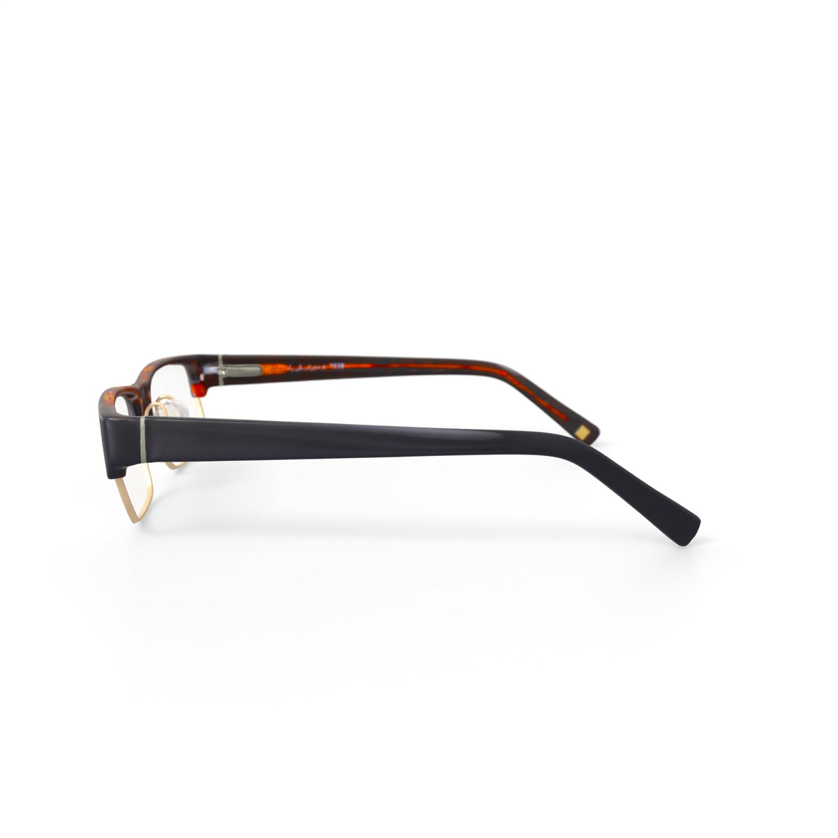 Men's RJ1038 Rectangular Prescription Eyeglasses with Case, Black/Gold
