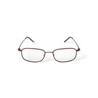 Mens T1510 Square Prescription Eyeglasses with Case, Bronze-Tone
