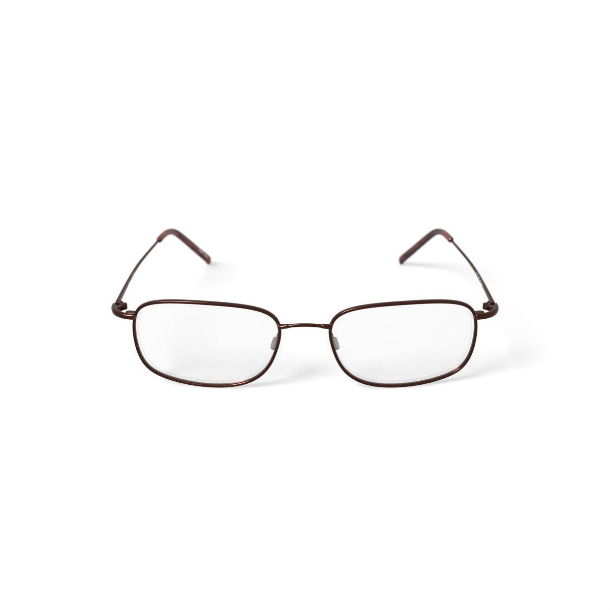 Mens T1510 Square Prescription Eyeglasses with Case, Bronze-Tone