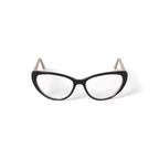 Women's Rose Cat Eye Prescription Eyeglasses with Case, Black