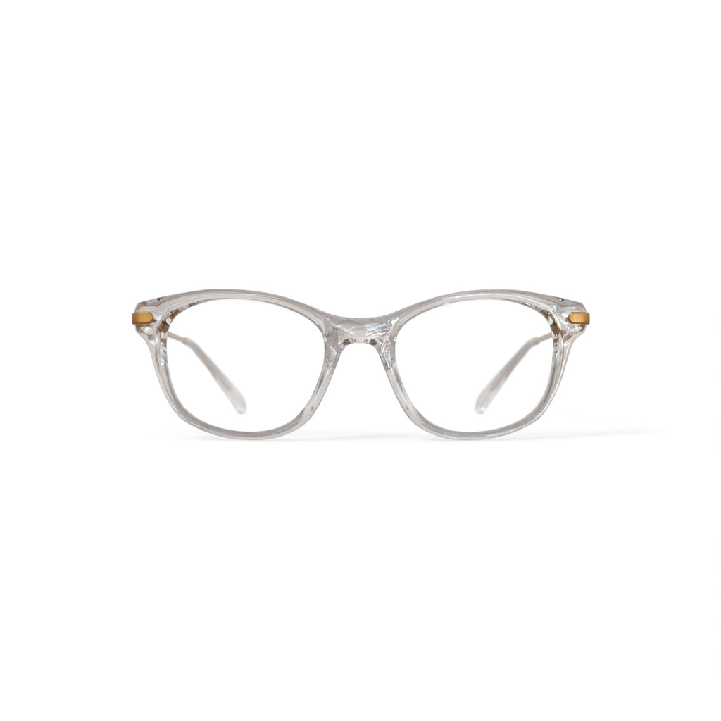 Women's WOP69 Cat Eye Prescription Eyeglasses with Case, Crystal