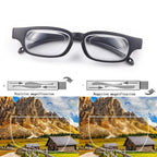 Adjustable Glasses Dial Vision Adjustable Focus Reading Glasses Blue Light Blocking Zoom Eyeglasses for Men and Women