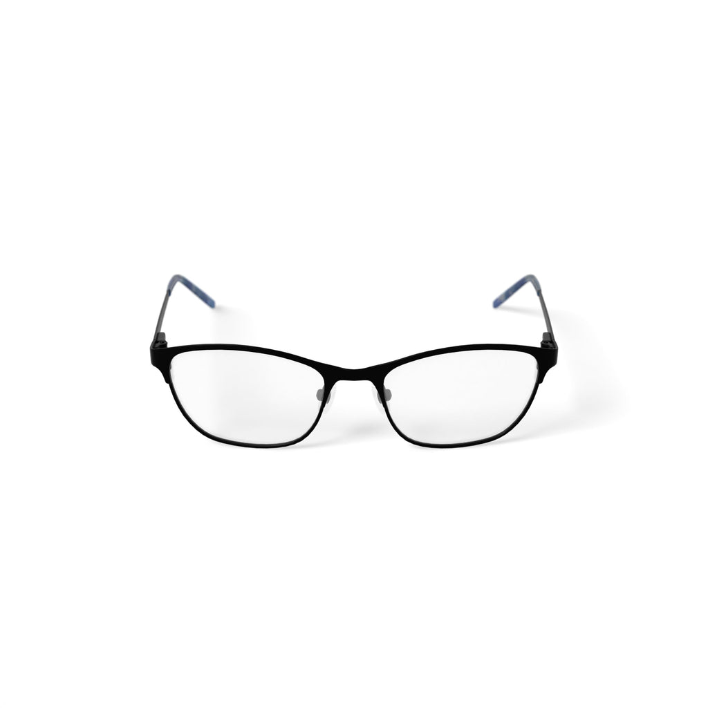 Women's HC45 Square Prescription Eyeglasses with Case, Blue