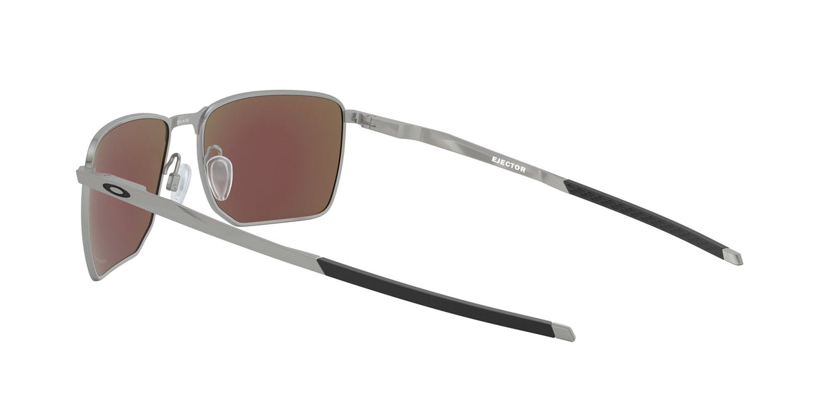 Oakley Men's Size 58 Rectangular Ejector Sunglasses, Satin Chrome/Prizm Sapphire