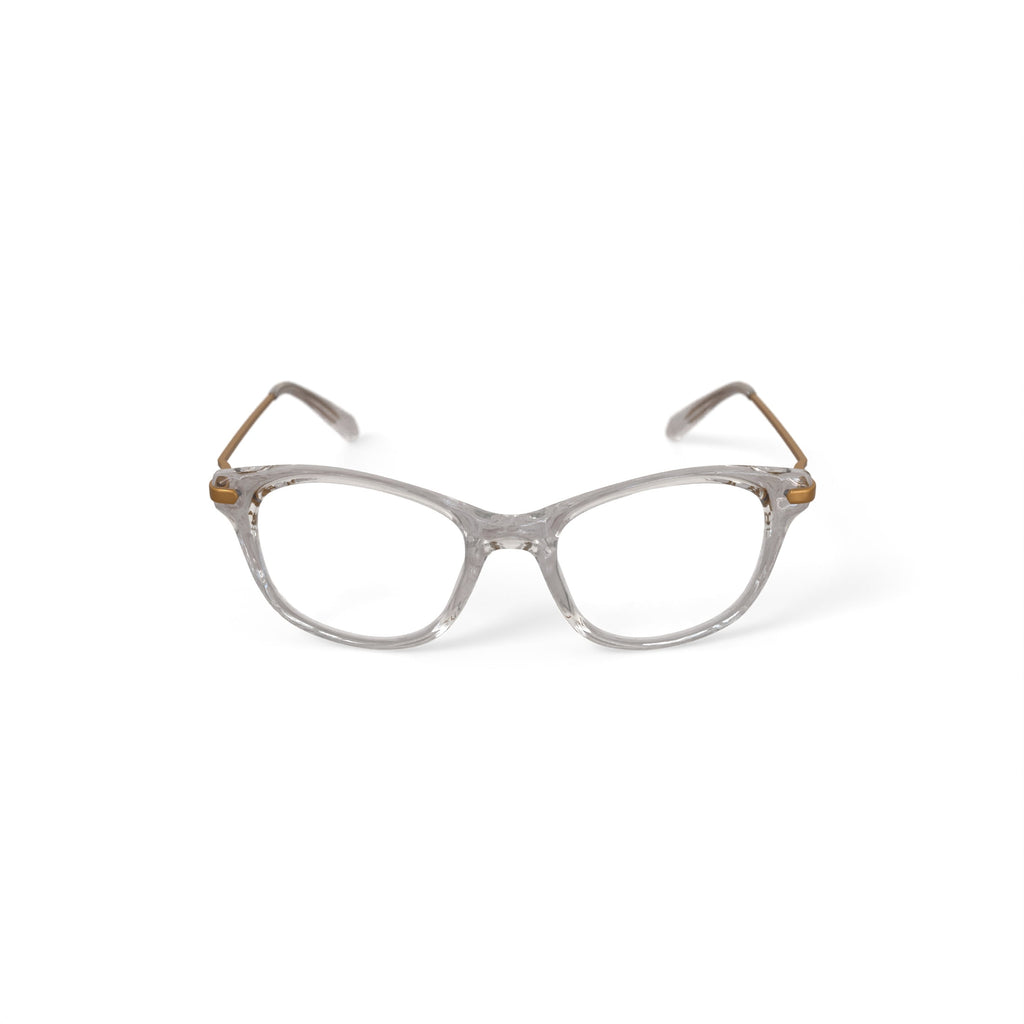 Women's WOP69 Cat Eye Prescription Eyeglasses with Case, Crystal