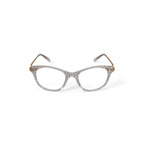 Women's WOP69 Cat Eye Prescription Eyeglasses with Case, Crystal