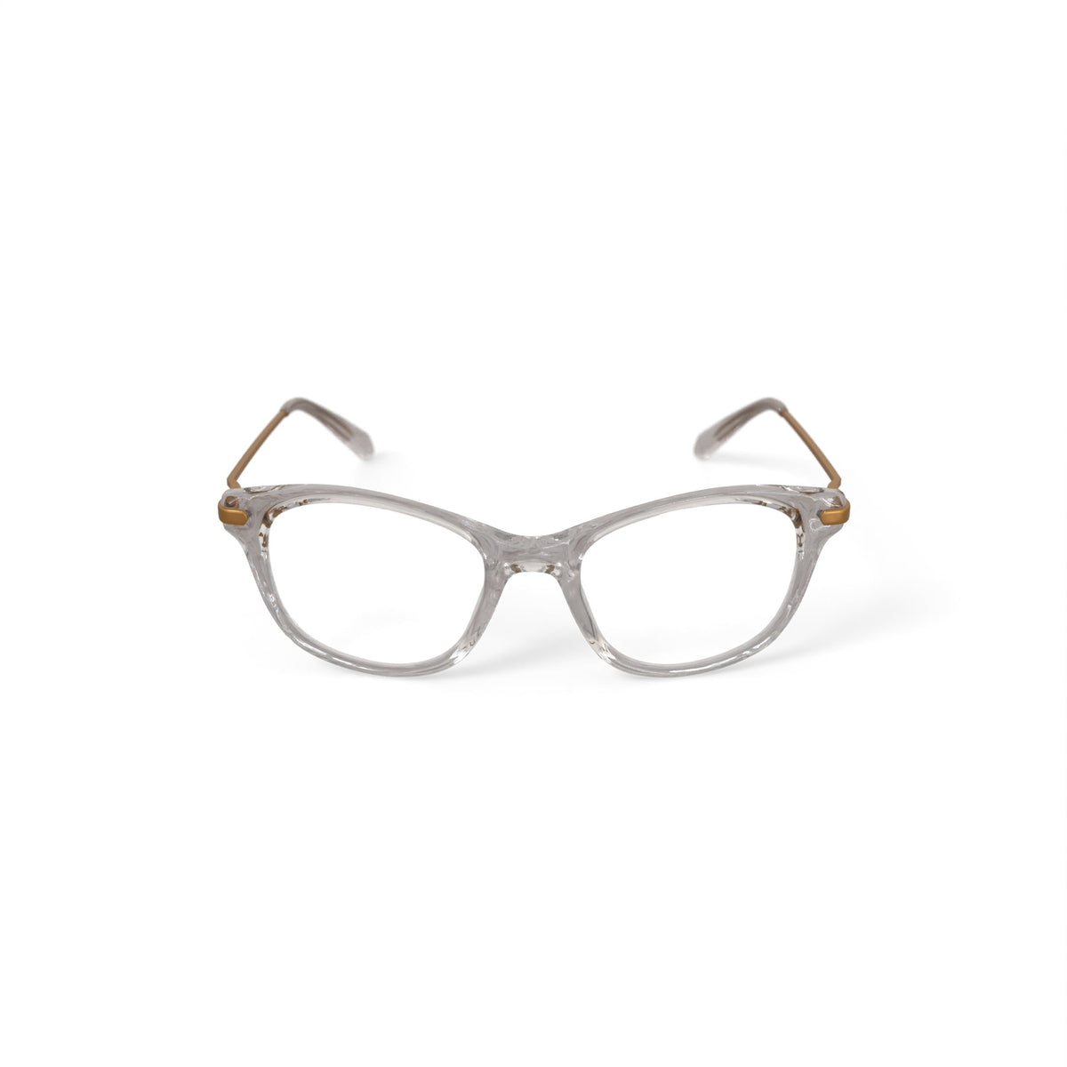 Women's WOP69 Cat Eye Prescription Eyeglasses with Case, Crystal