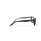 Women's HC38 Square Prescription Eyeglasses with Case, Dark Grey