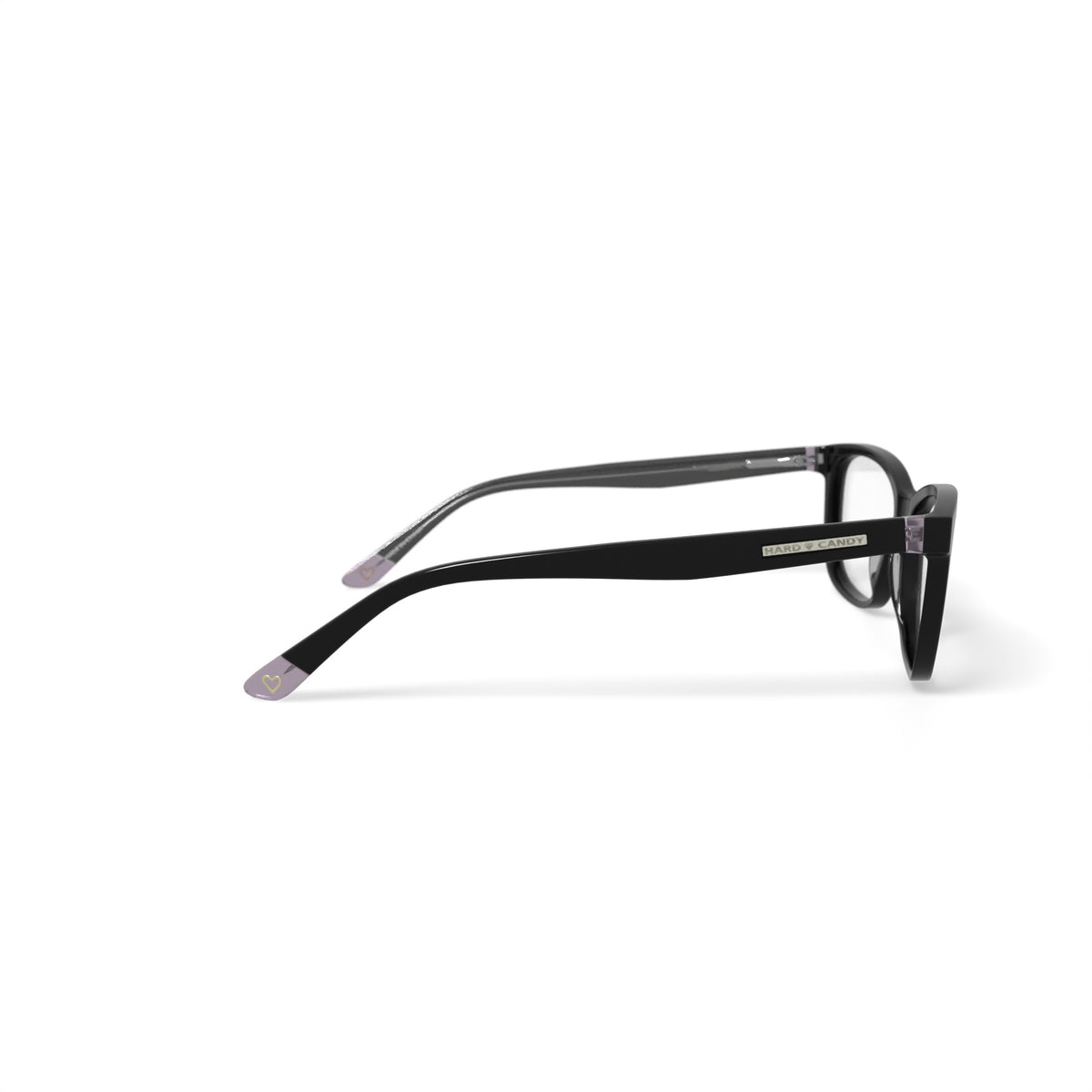 Women's HC38 Square Prescription Eyeglasses with Case, Dark Grey