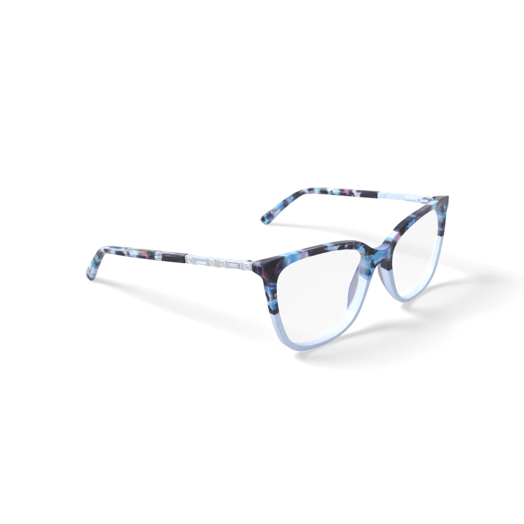 Bebe Women's BB4191 Prescription Eyeglasses with Case, Blue Gradient
