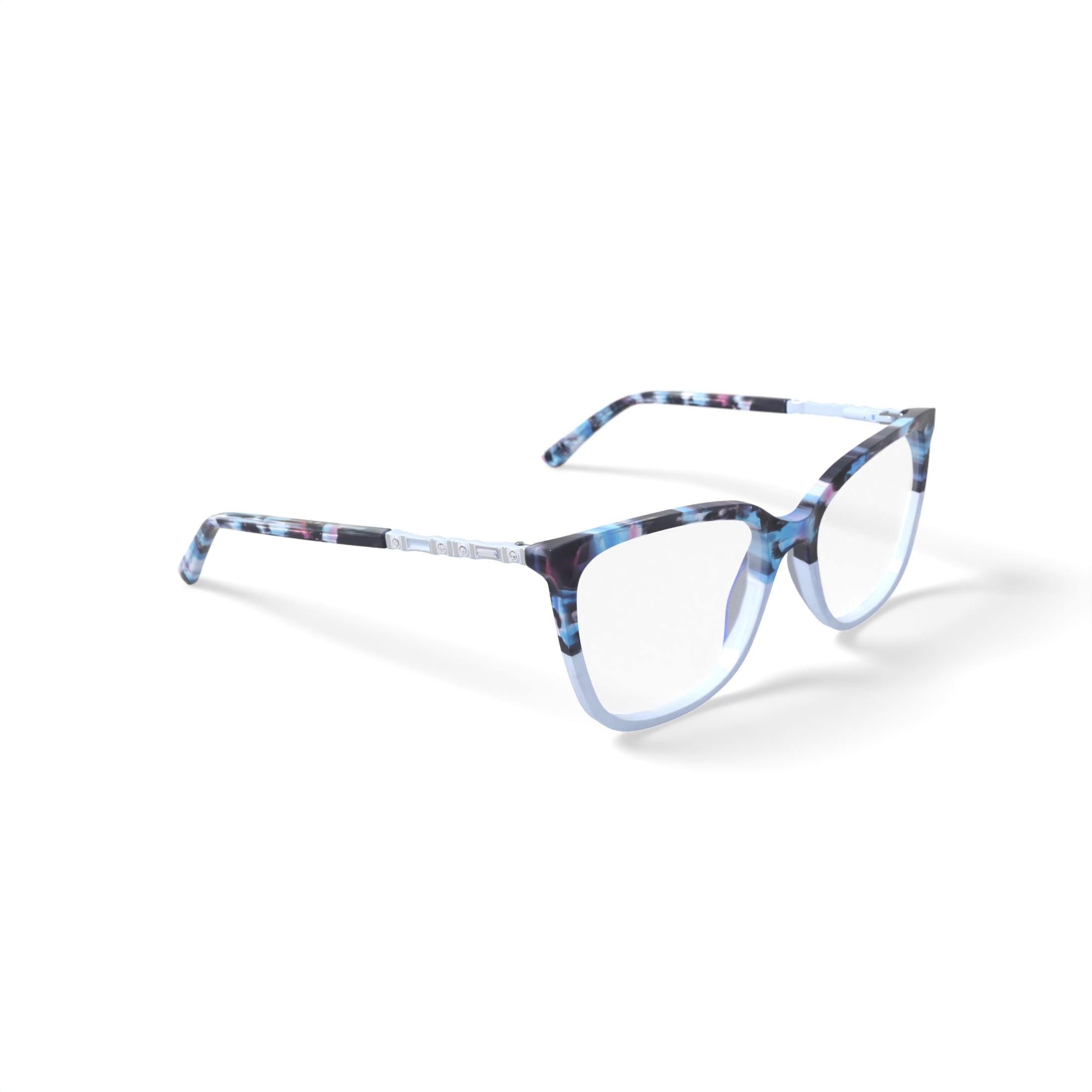 Bebe Women's BB4191 Prescription Eyeglasses with Case, Blue Gradient